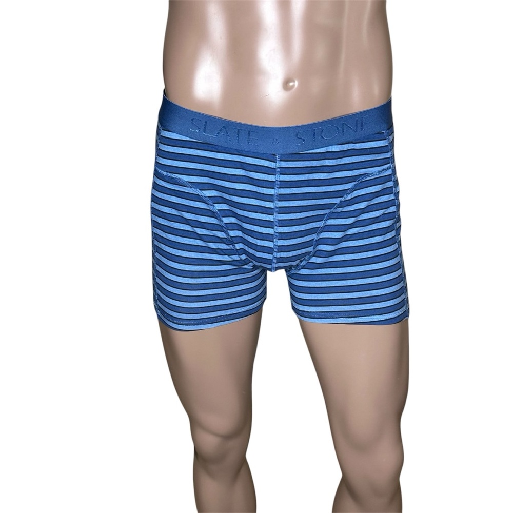 Slate & Stone Men’s Boxer Briefs Underwear XL Blue Striped